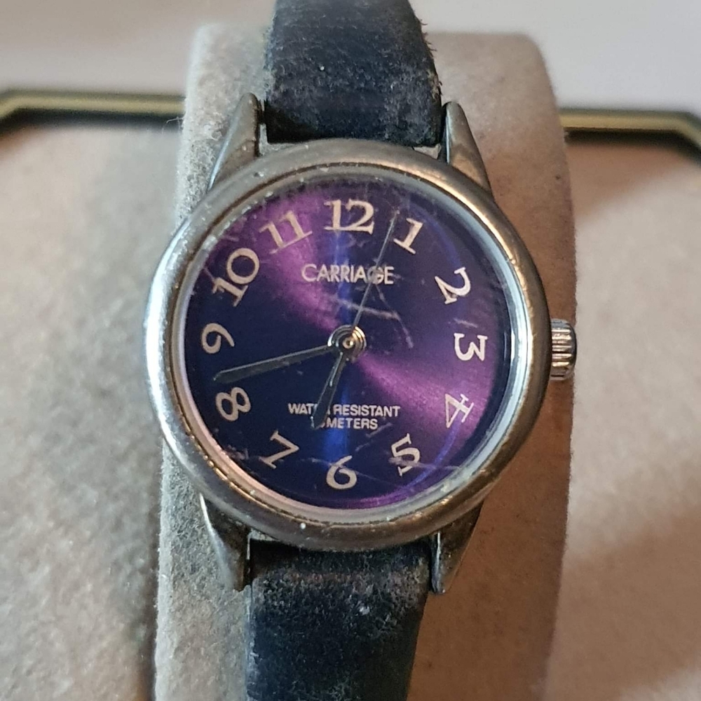 🦋10/$20🦋 Carriage by Timex Silver/Blue Women's Watch